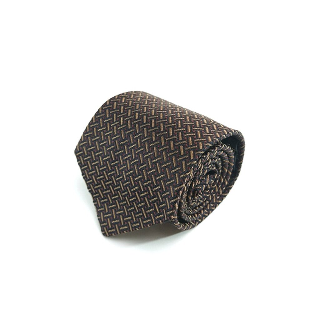 Vintage 1980s Dominique France Tie Necktie Geometric Made In France 100% Silk !!